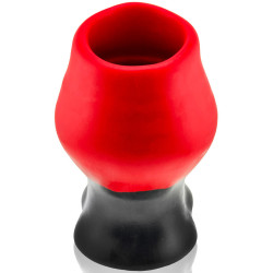 Oxballs Plug Tunnel Colossus Pighole XXXXL Noir-Rouge 17 x 13.5cm